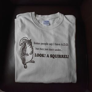 CLEARANCE❗Men's Cream Squirrel Graphic Tee - 2XL